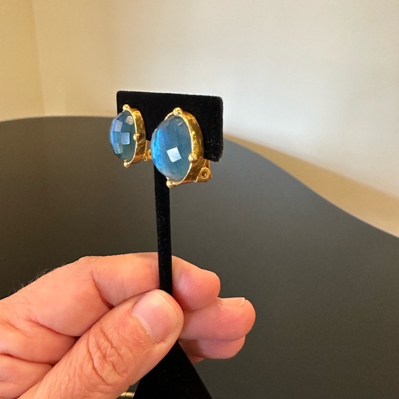 NWT Authentic luxury spring summer rare Julie Vos  Gemstone Statement Earrings - Picture 15 of 17